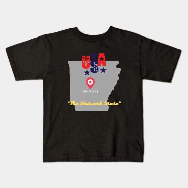 Arkansas Kids T-Shirt by akukkel